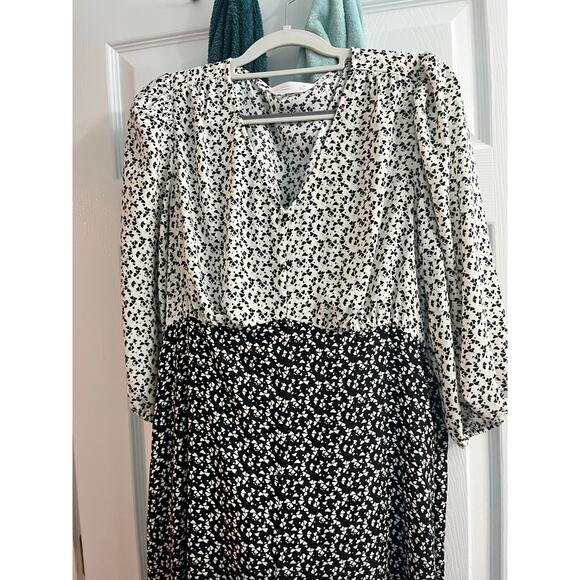 LC Lauren Conrad Floral Midi Dress Medium Boho - Picture 6 of 7